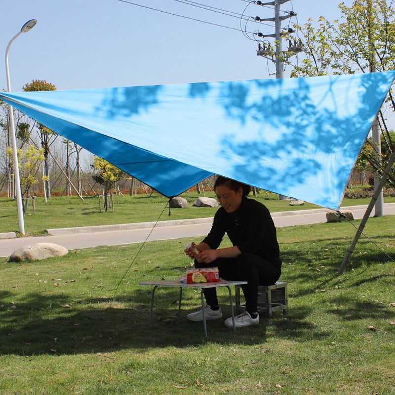 TM-075 Waterproof Tent Tarp Silver Coated Outdoor Camping Awning Tarp Rainfly Sun Shelter