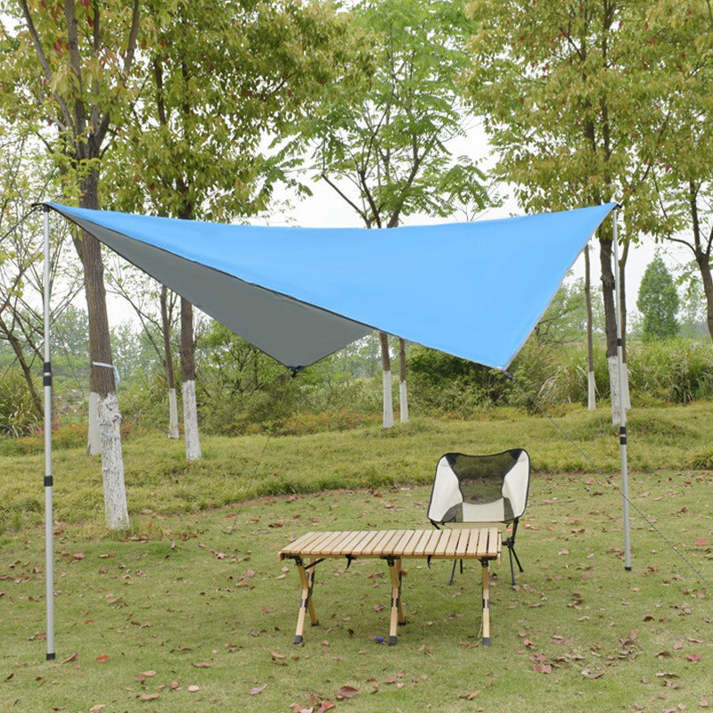 TM-075 Waterproof Tent Tarp Silver Coated Outdoor Camping Awning Tarp Rainfly Sun Shelter