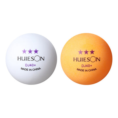 HUIESON 10Pcs / Set Three Star DJ40+ Table Tennis Balls Lightweight Non-flammable Ping Pong Ball for Training