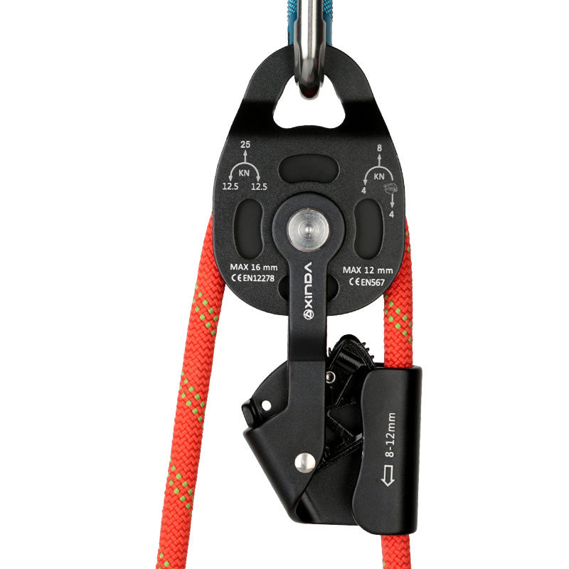 XINDA XD-8620 One-way Lifting Pulley Heavy Objects Pull-up Tool Ascenders Lifter Drag Lifting Equipment