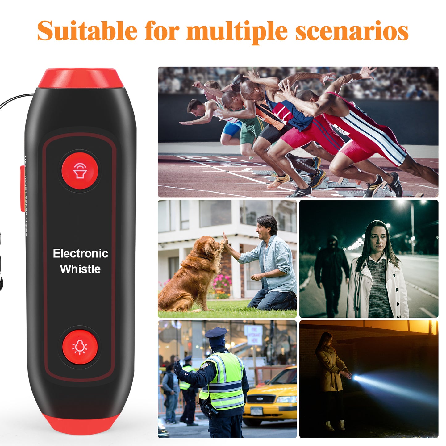 Safety Whistle Lantern Referees Electronic Whistle SOS Light Flashlight Emergency Camping Lamp Instructors Whistle