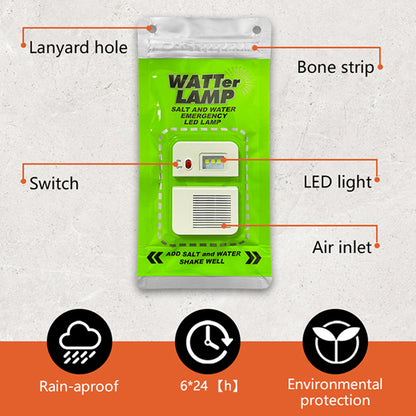 Outdoor Salt Water Lamp LED Emergency Camping Light for Camping Night Fishing Portable Energy