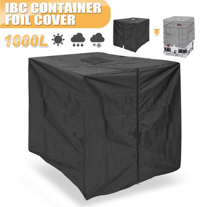 1000L IBC Tank Cover Outdoor Water Barrel Cover IBC Water Tank Sunscreen Cover (with Zipper+Flap)