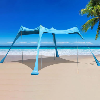 UV Protection Beach Tent Canopy Outdoor Fishing Camping Sun Shade Shelter, 4x4-Section Rod, 210x170x200cm