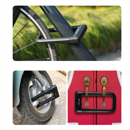 WEST BIKING Bike Anti-theft Waterproof U-Shape Alloy Lock Motorcycle MTB Road Bicycle Cycling Anti-Cut Security Lock