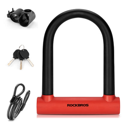 ROCKBROS RKS610 Anti-Theft Bike Lock High Security Bicycle U-Shape Lock Electric Bike Motorcycle Lock