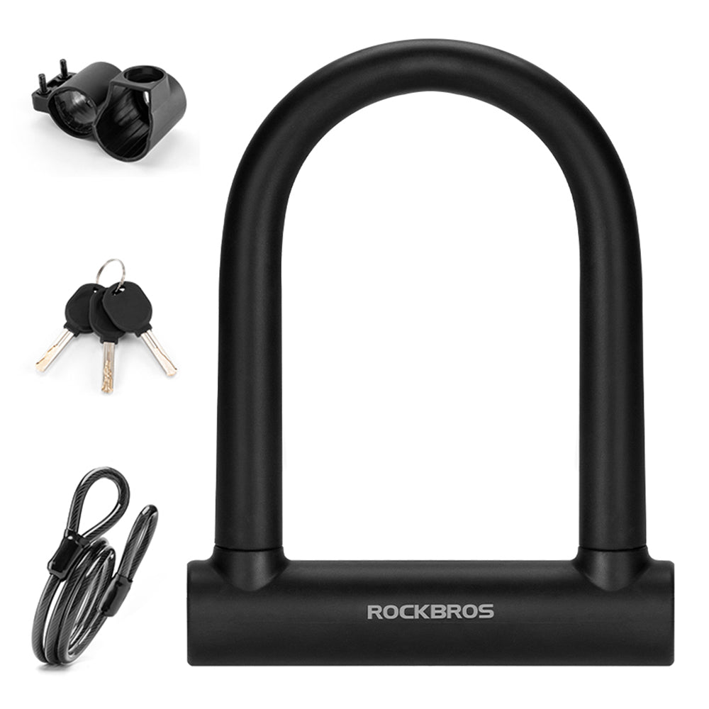 ROCKBROS RKS610 Anti-Theft Bike Lock High Security Bicycle U-Shape Lock Electric Bike Motorcycle Lock