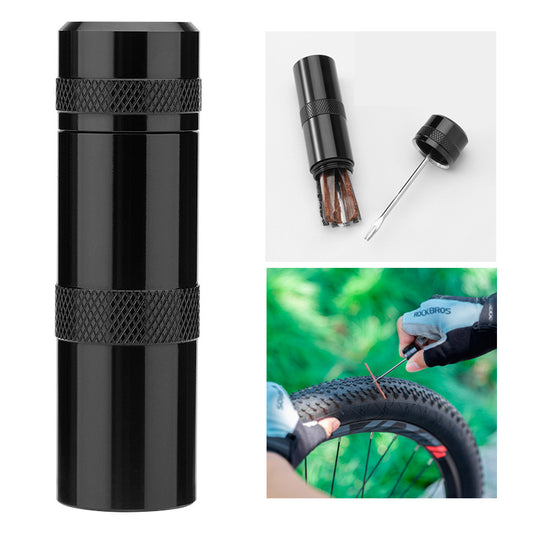 ROCKBROS VVT-1PULS Portable Bicycle Tubeless Tire Repair Kit Pin Rubber Strip Tool with Storage Case