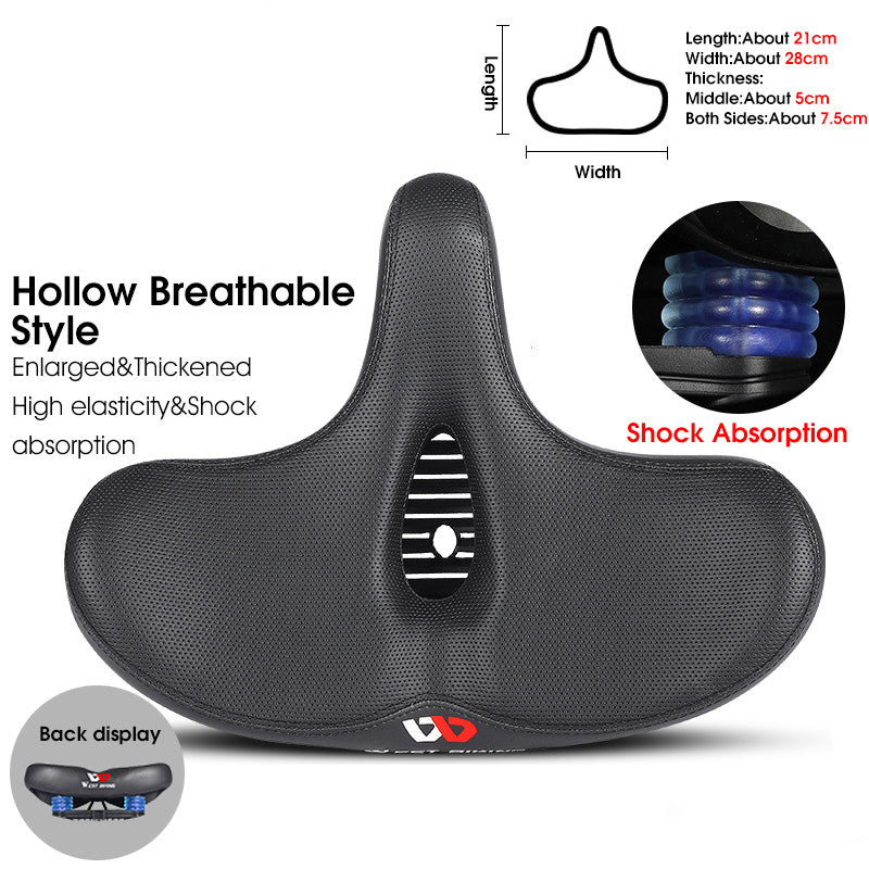 WEST BIKING YP0801125 Shockproof Breathable Mountain Bike MTB Road Bicycle Large Saddle Seat Cushion