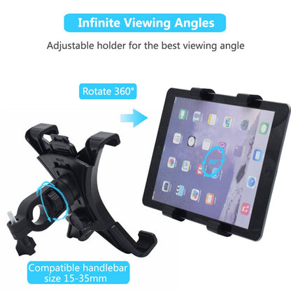 Universal 3.5-12 inch Motorcycle Bicycle Holder Mount Bracket Adjustable Tablet Stand