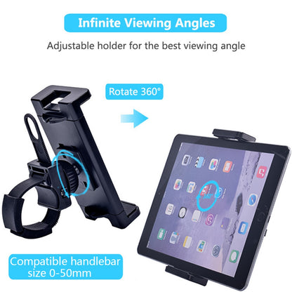 B008 360 Degrees Rotatable Motorcycle Bicycle Electric Bike Handlebar Phone Holder Tablet Cellphone Mount Bracket