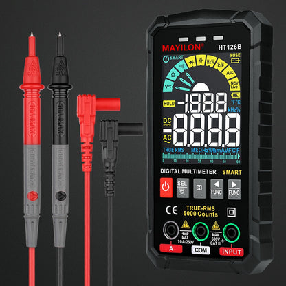 MAYILON HT126B Handheld Digital Multimeter High-Precision Auto Smart Anti-Burning Universal Meter with Digital Display for AC / DC Voltage (without Battery)