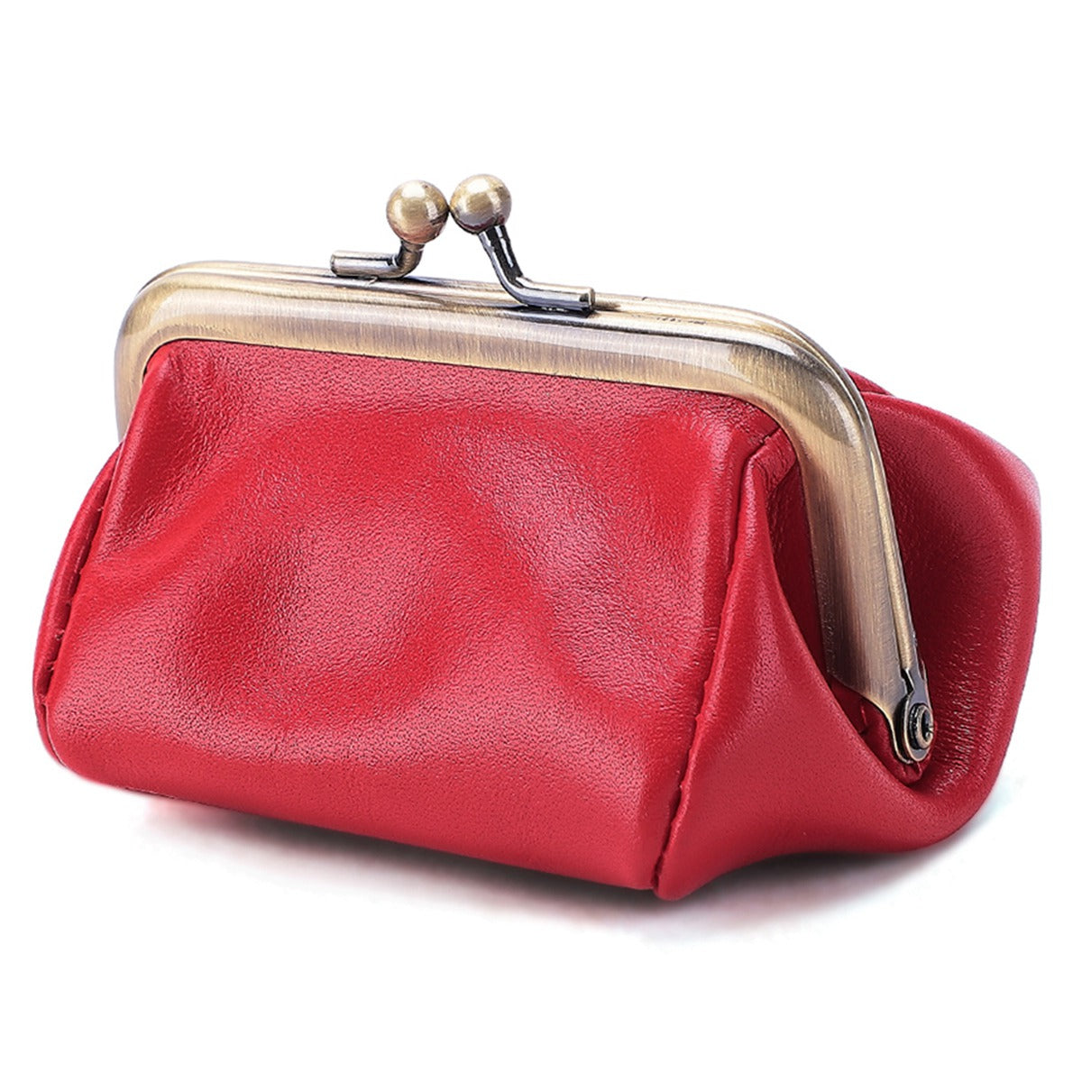 K095 Retro Handmade Coin Purse Clutch Money Bag Top Layer Cowhide Women Girl Wallet