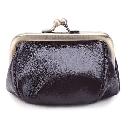 K095 Retro Handmade Coin Purse Clutch Money Bag Top Layer Cowhide Women Girl Wallet