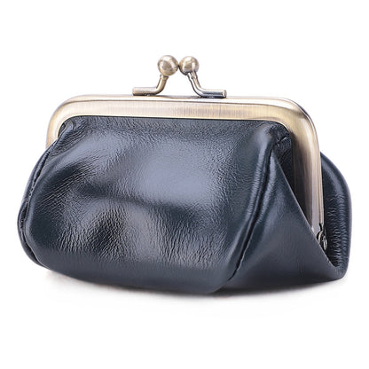 K095 Retro Handmade Coin Purse Clutch Money Bag Top Layer Cowhide Women Girl Wallet