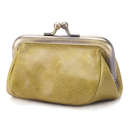 K095 Retro Handmade Coin Purse Clutch Money Bag Top Layer Cowhide Women Girl Wallet