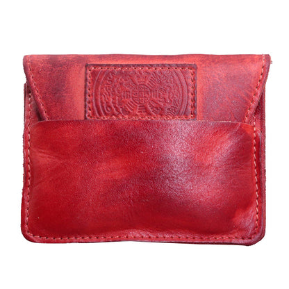 SG634 Cowhide Leather Wallet Multiple Card Holder Coin Pocket Purse Zipper Coin Pocket Vintage Storage Bag