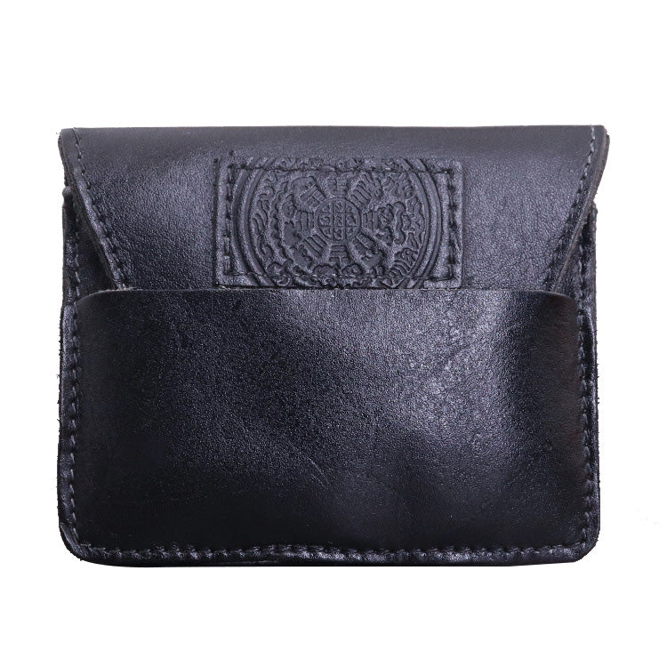 SG634 Cowhide Leather Wallet Multiple Card Holder Coin Pocket Purse Zipper Coin Pocket Vintage Storage Bag