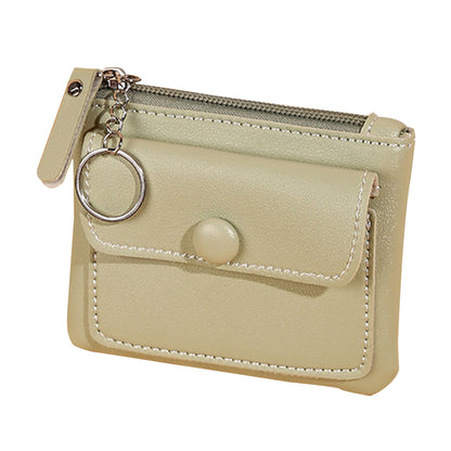 56 Women&#39;s Wallet PU Leather Coin Purse Zipper Compact Size Pouch Change Card Key Storage Bag