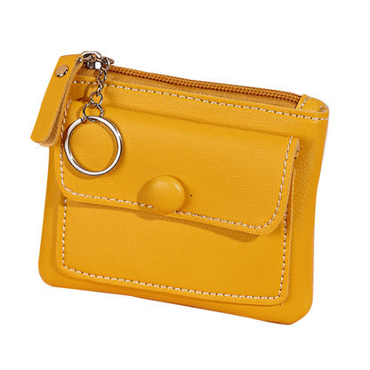 56 Women&#39;s Wallet PU Leather Coin Purse Zipper Compact Size Pouch Change Card Key Storage Bag