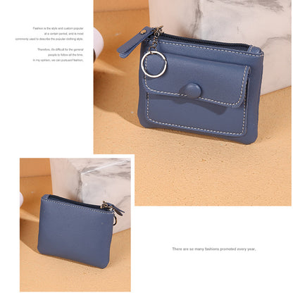 56 Women&#39;s Wallet PU Leather Coin Purse Zipper Compact Size Pouch Change Card Key Storage Bag