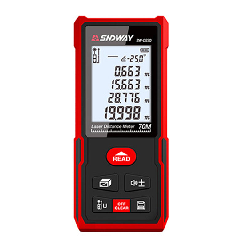 SNDWAY SW-DS70 70M Laser Rangefinder Measuring Tool Distance Meter Digital Ruler Laser Tape (No Battery)