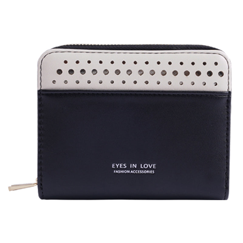 FFY FY6024-23 PU Leather Women Casual Folding Short Wallet Cards Cash Holder Coin Purse