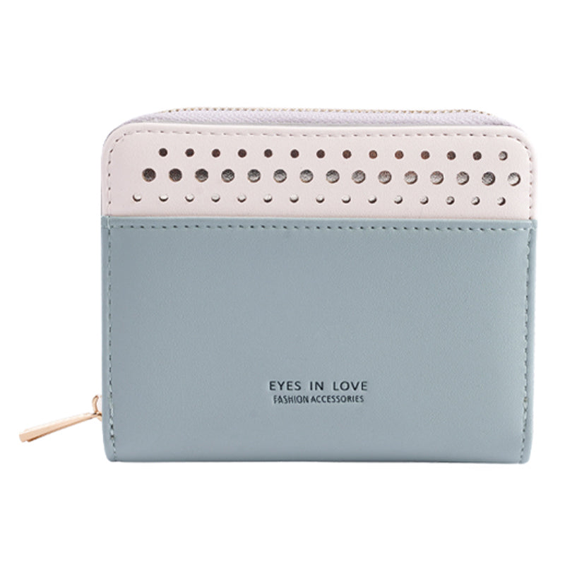 FFY FY6024-23 PU Leather Women Casual Folding Short Wallet Cards Cash Holder Coin Purse