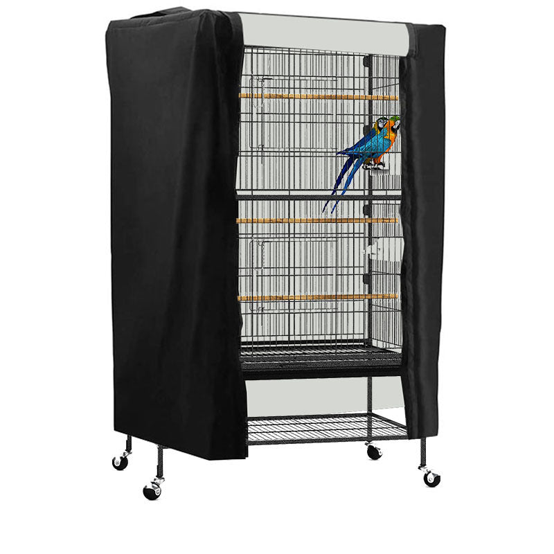 KG0210 89x64x120CM Black Bird Cage Protection Cover Universal Large Bird Cage Cover with Storage Bag