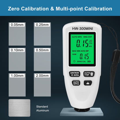 HW300-MINI Coating Thickness Gauge for FE / NFE Coating Thickness Meter Digital Display Measure Device