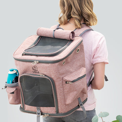 QS-002-L Pet Carrier Dog Cat Carrier Backpack Puppy Carrier Large Travel Shoulders Bag Backpack