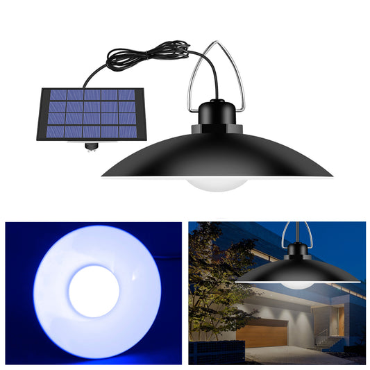 Outdoor Garden Courtyard Waterproof Solar Powered Ceiling Porch Hanging Single Head Light Bulb with Extension Cord