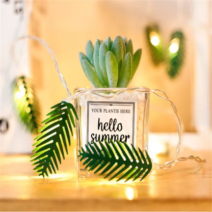 2m 10 LED Nordic Decorative Simulation Pine Needle Leaves String Light Lighting Ornament for Garden Wedding Christmas