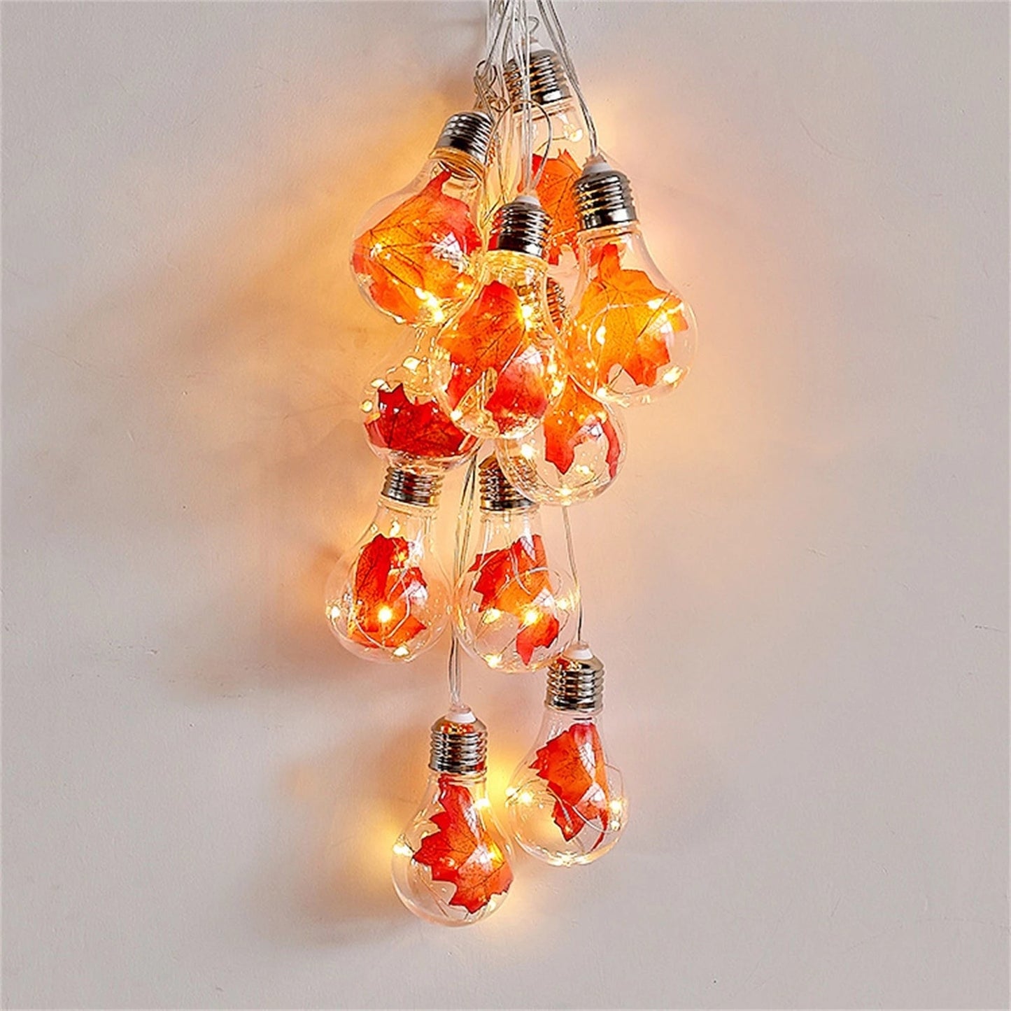 4m Maple Leaf Bulb String Light Battery Powered for Indoor Bedroom  Party Wedding Christmas