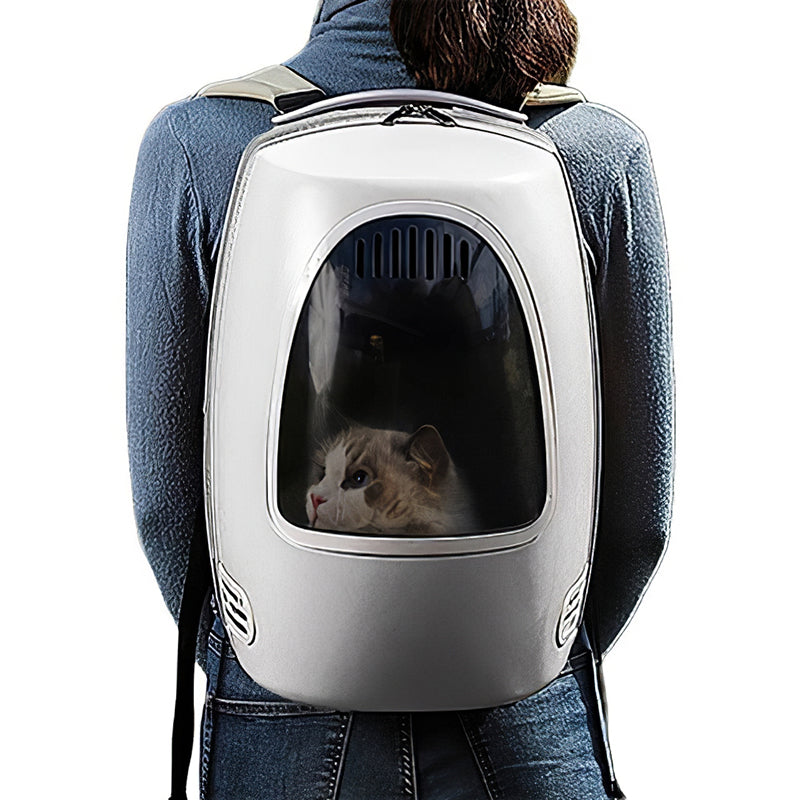 MOESTAR Cat Backpack Carrier Bag Pet Dog Carry Backpack Ventilate Transparent Capsule Backpack for Travel Hiking Outdoors Activities