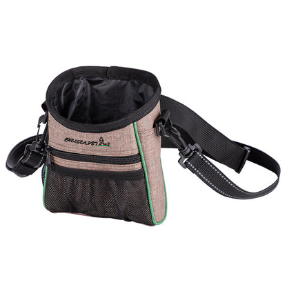 LDLC QS-059 Dog Treat Pouch Pet Hands-Free Training Waist Bag Drawstring Carries Pet Toys Food Poop Bag Pouch