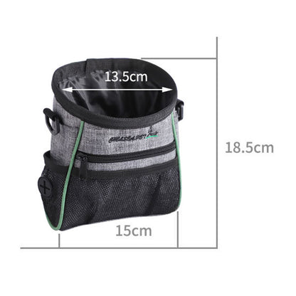 LDLC QS-059 Dog Treat Pouch Pet Hands-Free Training Waist Bag Drawstring Carries Pet Toys Food Poop Bag Pouch