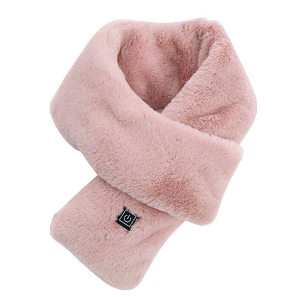 Men Women Faux Fur Heated Neck Wrap Pad for Winter Heating Neck Wrap Soft Heat Therapy Heating Scarf