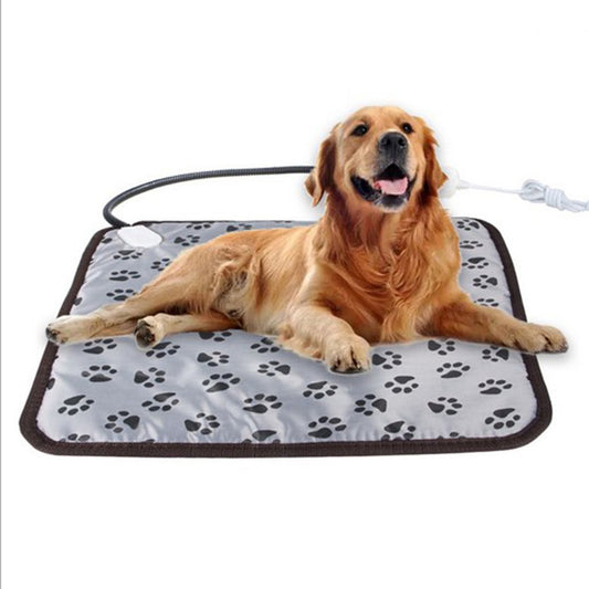 Footprint Pattern Waterproof Bite-resistant Cat Dog Electric Blanket Warm Mat Lightweight Electric Blanket for Pets, 45*45cm