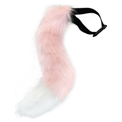 0100 65cm Halloween Party Costume Faux Fur Cat Role Play Kitten Fox Tail Ear Collar