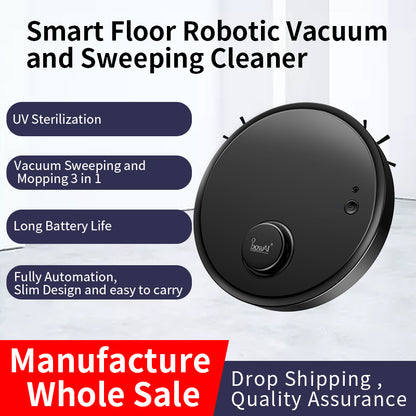 OB12 3-In-1 Smart Sweeping Vacuum Cleaner Robot Rechargeable Floor Sweeper with UV Light