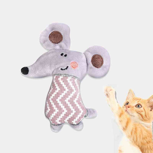 Plush Mouse Cat Toy Interactive Pet Play