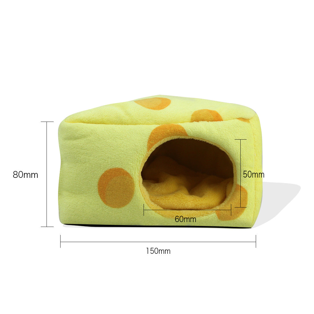 TG-PB081 Winter Warm Hamster Bed Cheese Shaped Pet Sleeping Nest for Small Furry Animal