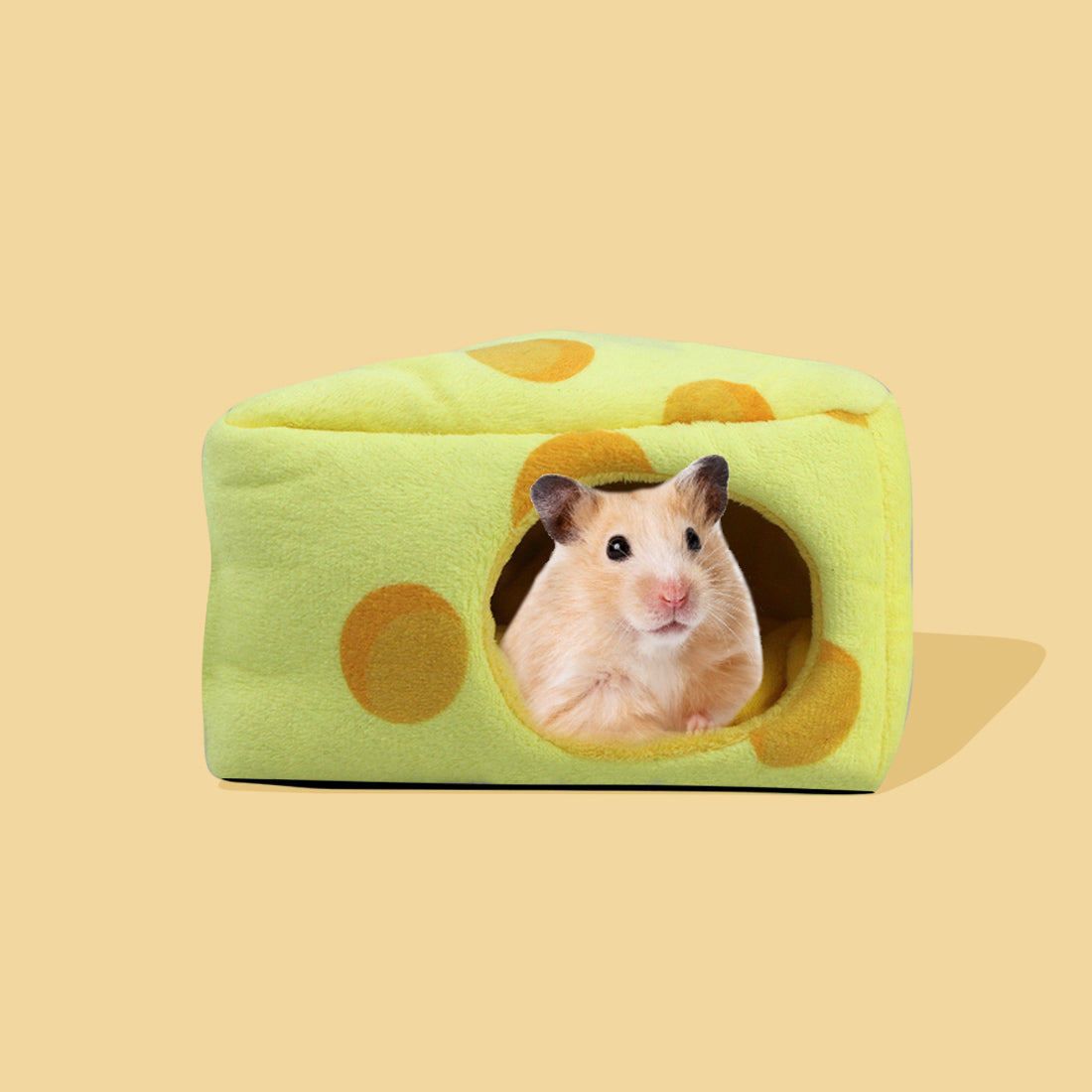 TG-PB081 Winter Warm Hamster Bed Cheese Shaped Pet Sleeping Nest for Small Furry Animal