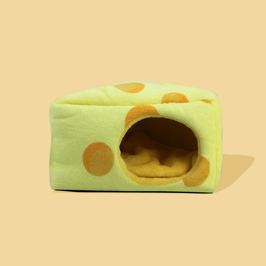 TG-PB081 Winter Warm Hamster Bed Cheese Shaped Pet Sleeping Nest for Small Furry Animal