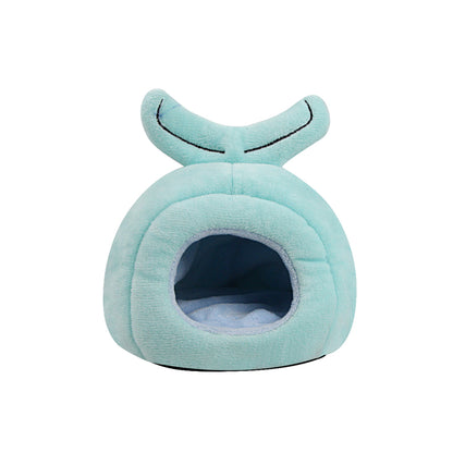 TG-PB079 Whale Shaped Pet Sleeping Nest Winter Warm Hamster Bed for Small Furry Animal