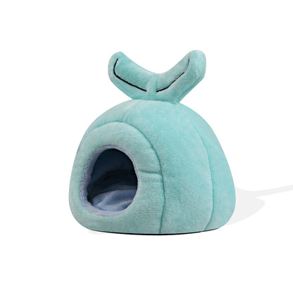 TG-PB079 Whale Shaped Pet Sleeping Nest Winter Warm Hamster Bed for Small Furry Animal