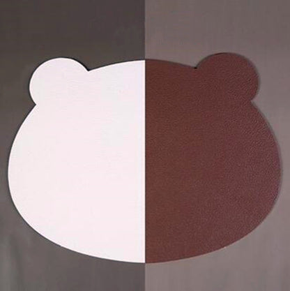 Cartoon Bear Shaped Waterproof Heat-insulating Dishes Table Mat Pad Oil-proof Tableware Placemats