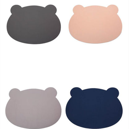 Cartoon Bear Shaped Waterproof Heat-insulating Dishes Table Mat Pad Oil-proof Tableware Placemats