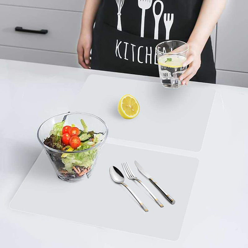 Transparent Dinner Table Placemat Plastic Heat Insulation Kitchen Tableware Place Mats Pad